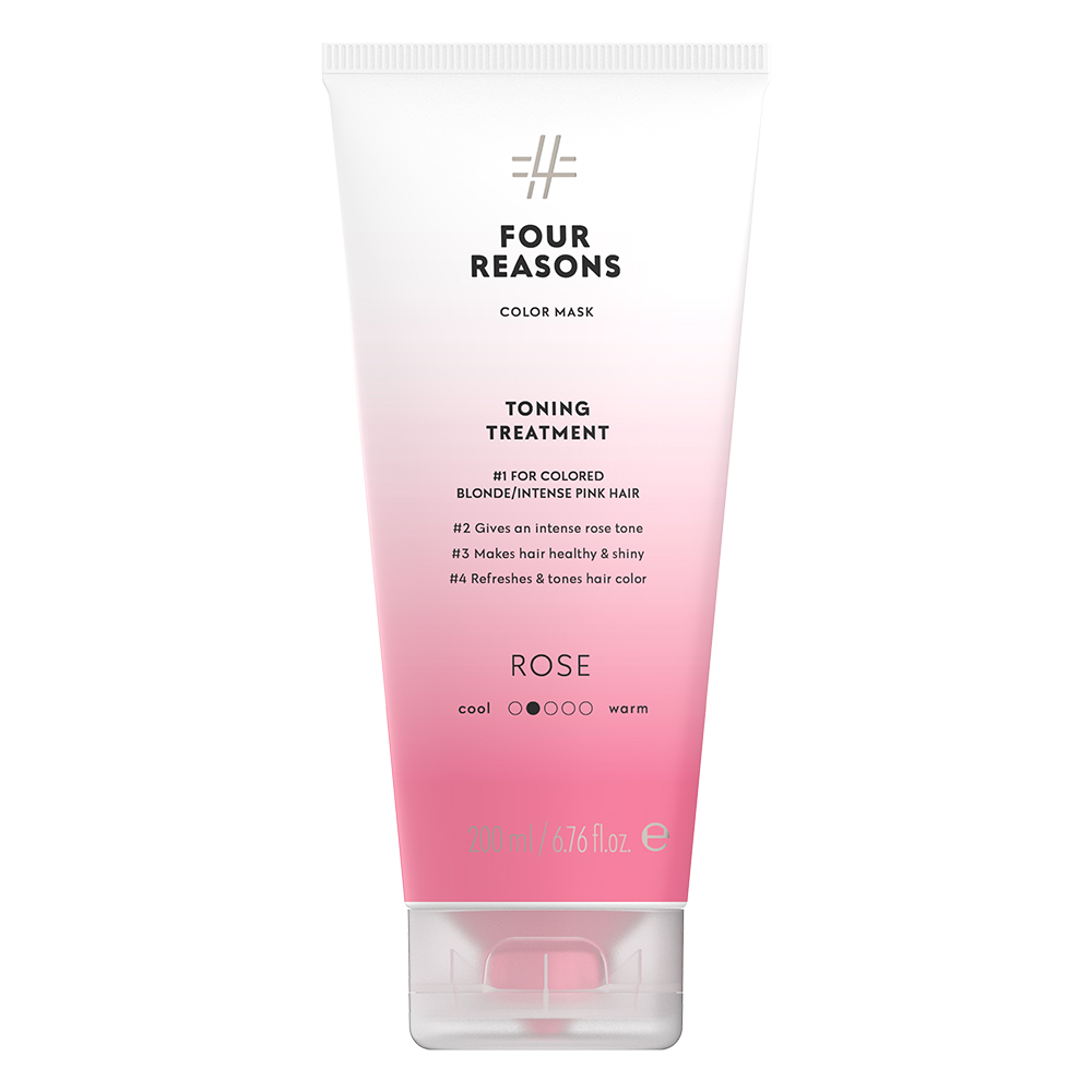 Four-Reasons-Color-Mask-Rose-sävyttävä-tehohoito-vaaleille-ja-pinkeille-hiuksille