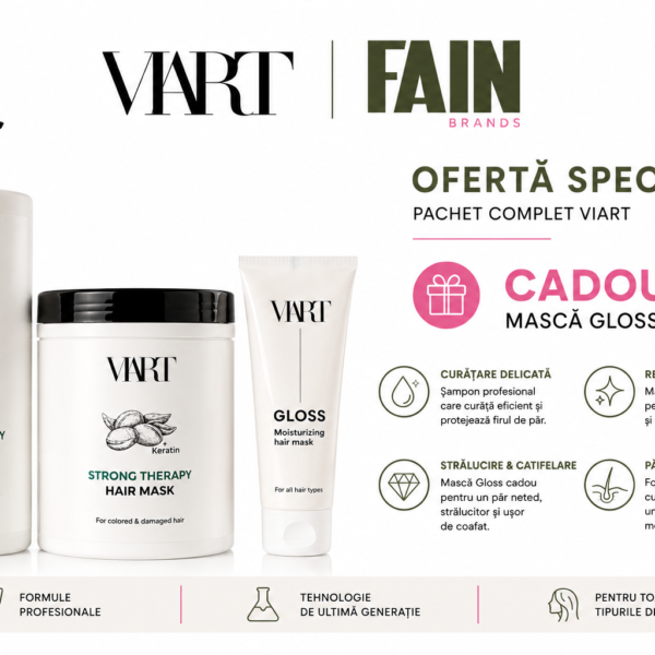Pachet VIART- Sampon + Masca 1 L + Masca Gloss 200 ml